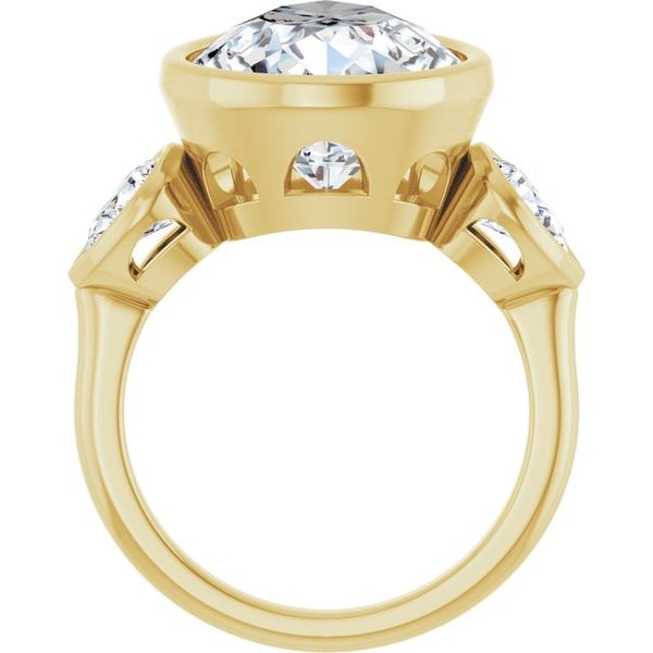 Bezel-Set Three-Stone Engagement Ring Image 2 Blue Water Jewelers Saint Augustine, FL