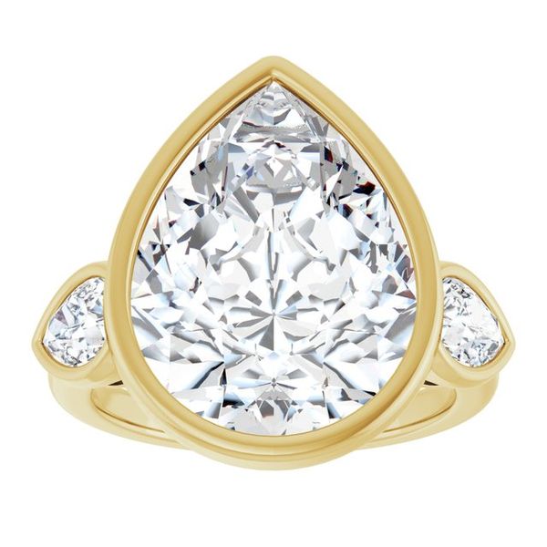 Bezel-Set Three-Stone Engagement Ring Image 3 Blue Water Jewelers Saint Augustine, FL