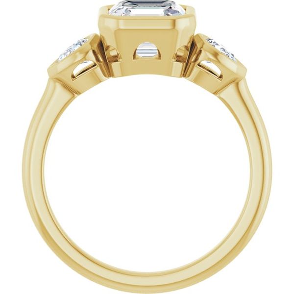 Bezel-Set Three-Stone Engagement Ring Image 2 Waddington Jewelers Bowling Green, OH