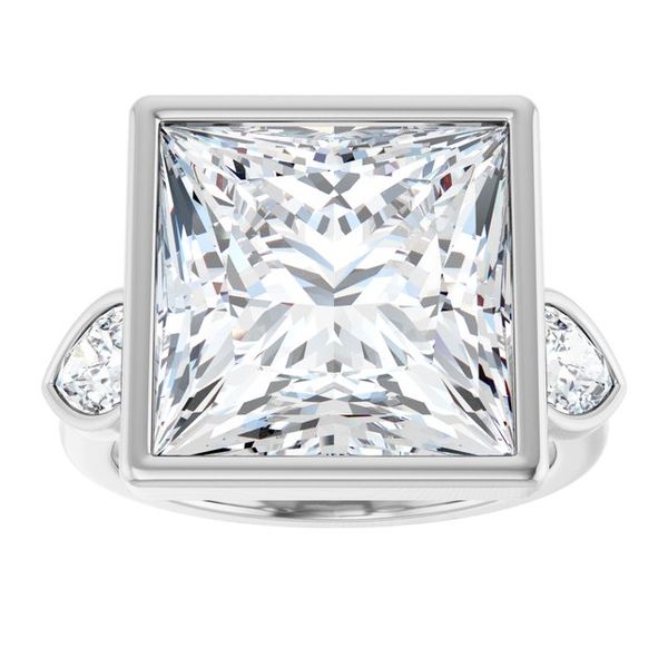 Bezel-Set Three-Stone Engagement Ring Image 3 Blue Water Jewelers Saint Augustine, FL