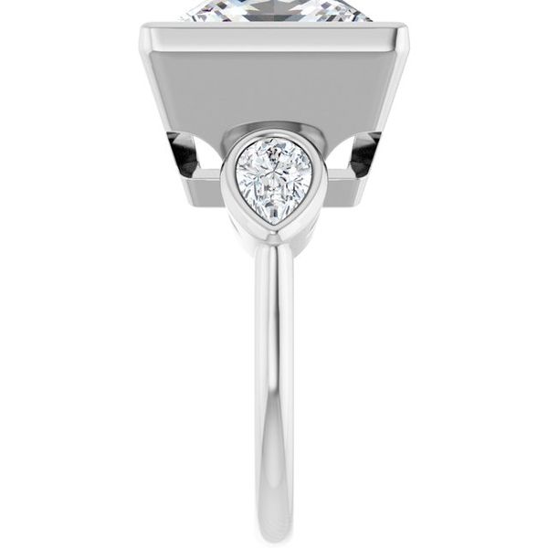 Bezel-Set Three-Stone Engagement Ring Image 4 Blue Water Jewelers Saint Augustine, FL