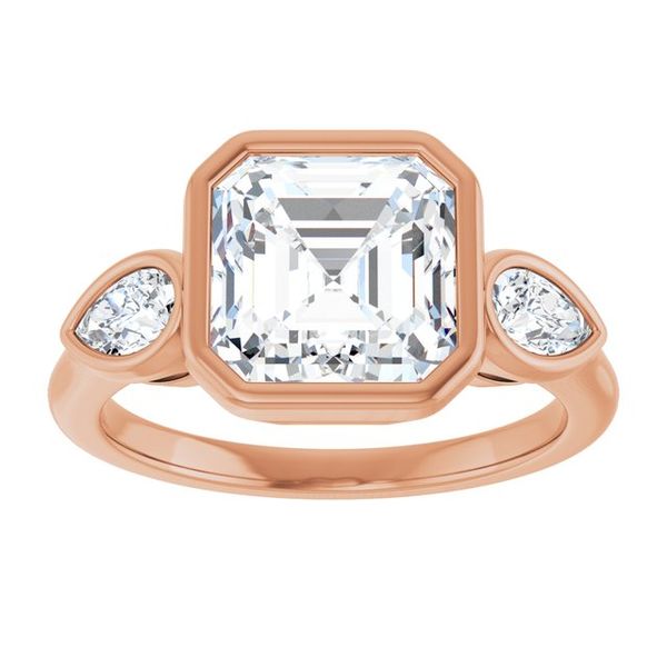 Bezel-Set Three-Stone Engagement Ring Image 3 Blocher Jewelers Ellwood City, PA