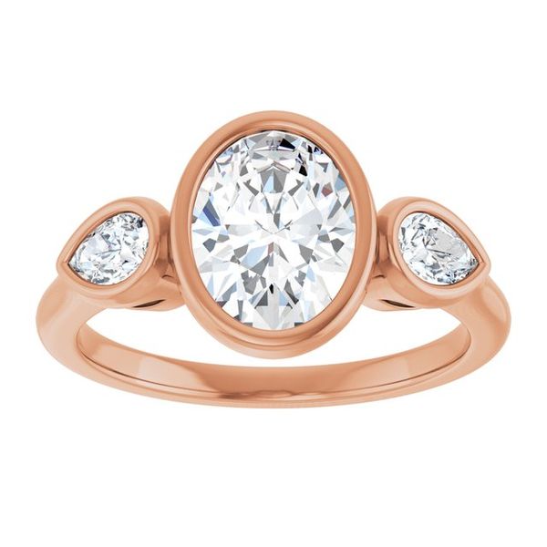 Bezel-Set Three-Stone Engagement Ring Image 3 Blue Water Jewelers Saint Augustine, FL