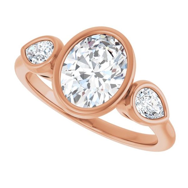 Bezel-Set Three-Stone Engagement Ring Image 5 Blue Water Jewelers Saint Augustine, FL
