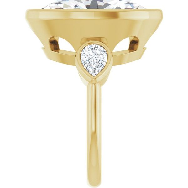 Bezel-Set Three-Stone Engagement Ring Image 4 Waddington Jewelers Bowling Green, OH