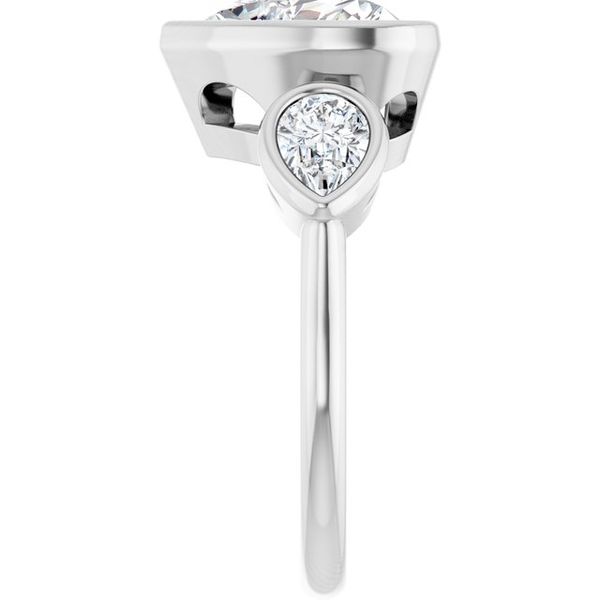 Bezel-Set Three-Stone Engagement Ring Image 4 Blue Water Jewelers Saint Augustine, FL