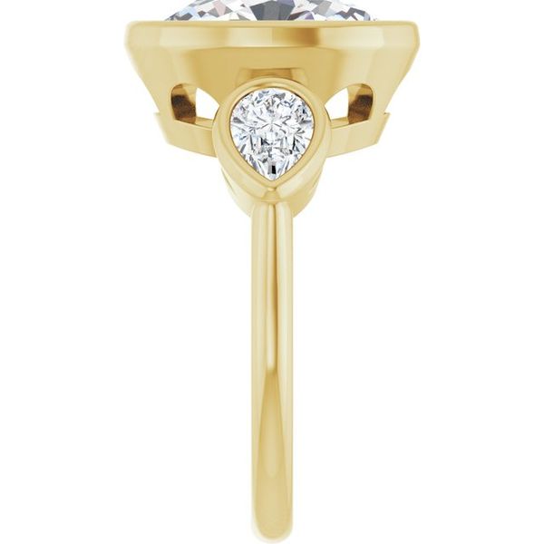 Bezel-Set Three-Stone Engagement Ring Image 4 Blue Water Jewelers Saint Augustine, FL