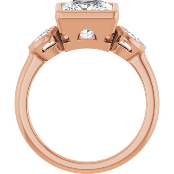 Bezel-Set Three-Stone Engagement Ring Image 2 Blue Water Jewelers Saint Augustine, FL