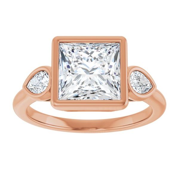 Bezel-Set Three-Stone Engagement Ring Image 3 Blue Water Jewelers Saint Augustine, FL