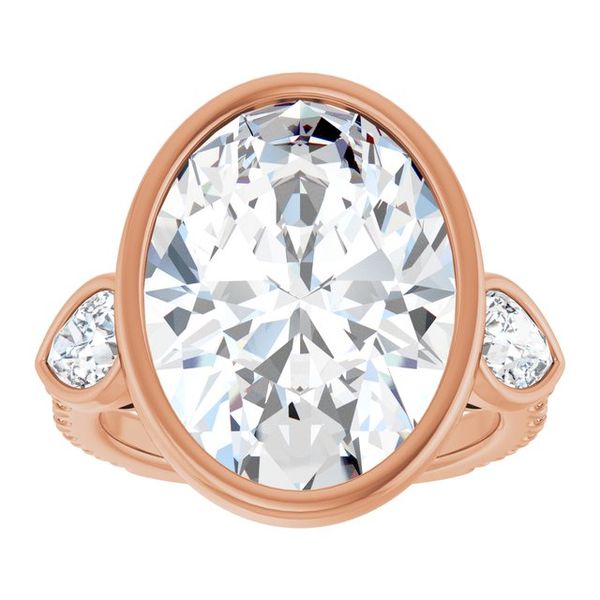 Bezel-Set Three-Stone Engagement Ring Image 3 Segner's Jewelers Fredericksburg, TX