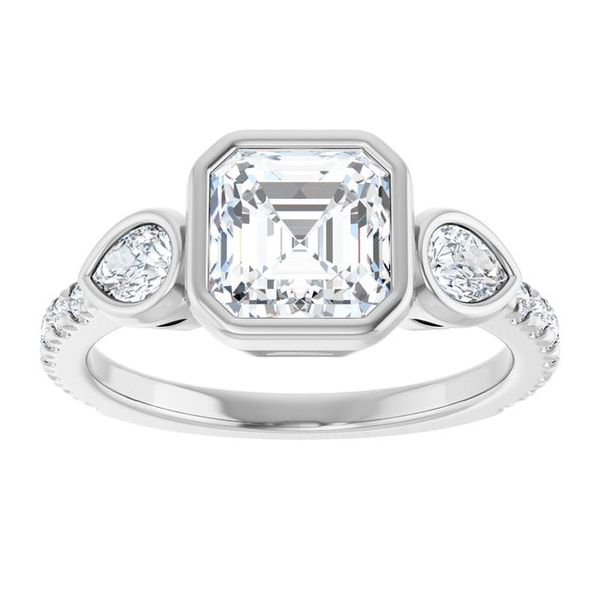Bezel-Set Three-Stone Engagement Ring Image 3 Segner's Jewelers Fredericksburg, TX