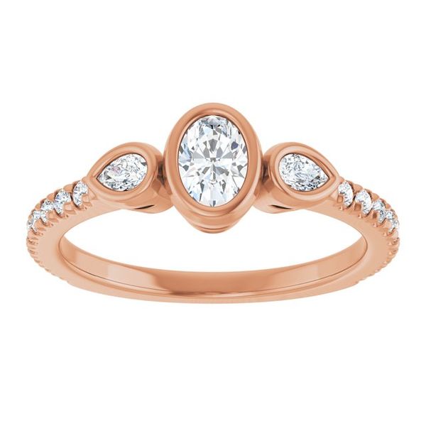 Bezel-Set Three-Stone Engagement Ring Image 3 Segner's Jewelers Fredericksburg, TX