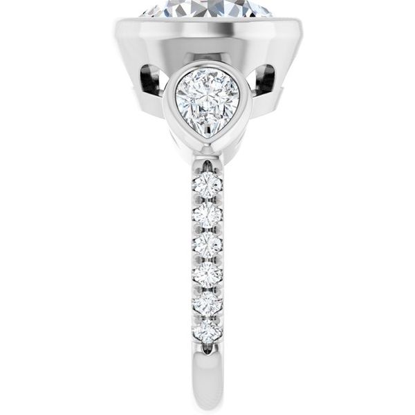Bezel-Set Three-Stone Engagement Ring Image 4 Studio 107 Elk River, MN