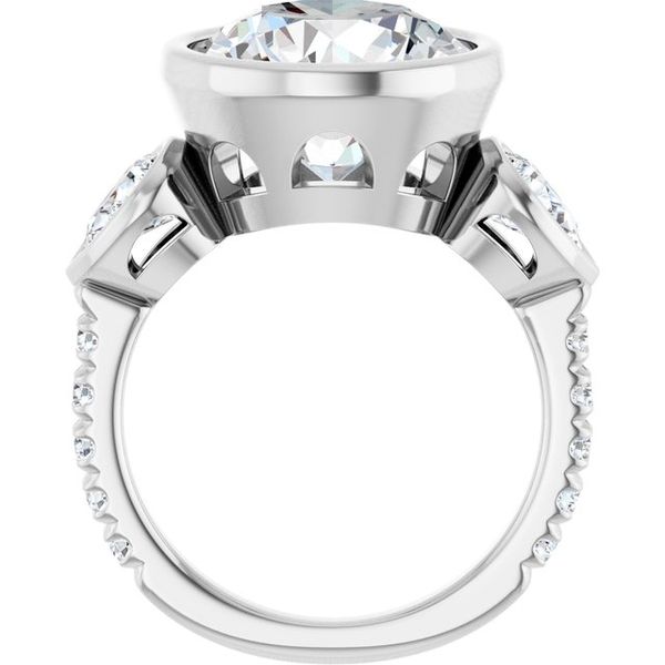 Bezel-Set Three-Stone Engagement Ring Image 2 Studio 107 Elk River, MN