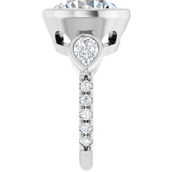 Bezel-Set Three-Stone Engagement Ring Image 4 Studio 107 Elk River, MN