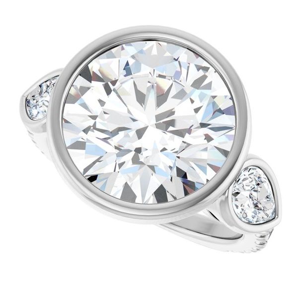 Bezel-Set Three-Stone Engagement Ring Image 5 Studio 107 Elk River, MN