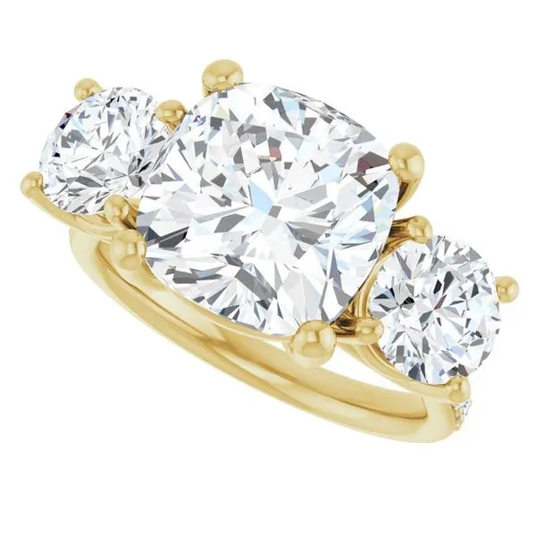Three-Stone Engagement Ring Image 5 Natale Jewelers Sewell, NJ
