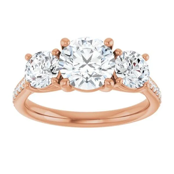 Three-Stone Engagement Ring Image 3 The Jewelry Source El Segundo, CA