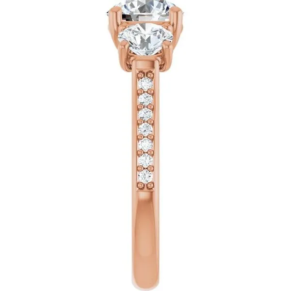 Three-Stone Engagement Ring Image 4 The Jewelry Source El Segundo, CA