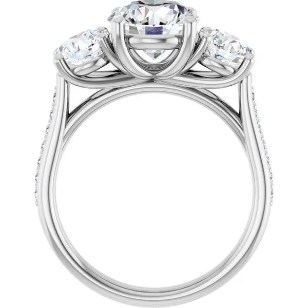 Three-Stone Engagement Ring Image 2 Austin's Fine Diamonds & Jewelry Lyndhurst, NJ