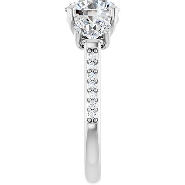 Three-Stone Engagement Ring Image 4 Austin's Fine Diamonds & Jewelry Lyndhurst, NJ