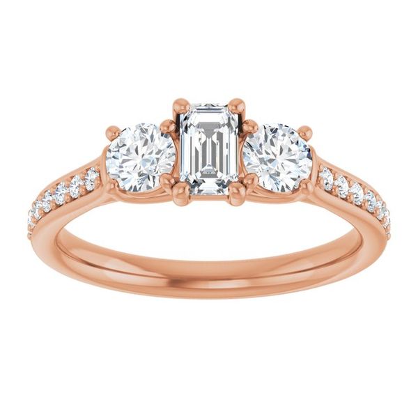 Three-Stone Engagement Ring Image 3 Natale Jewelers Sewell, NJ