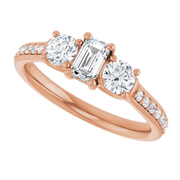 Three-Stone Engagement Ring Image 5 Natale Jewelers Sewell, NJ