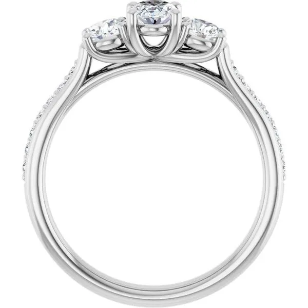 Three-Stone Engagement Ring Image 2 Natale Jewelers Sewell, NJ