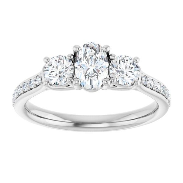 Three-Stone Engagement Ring Image 3 Natale Jewelers Sewell, NJ