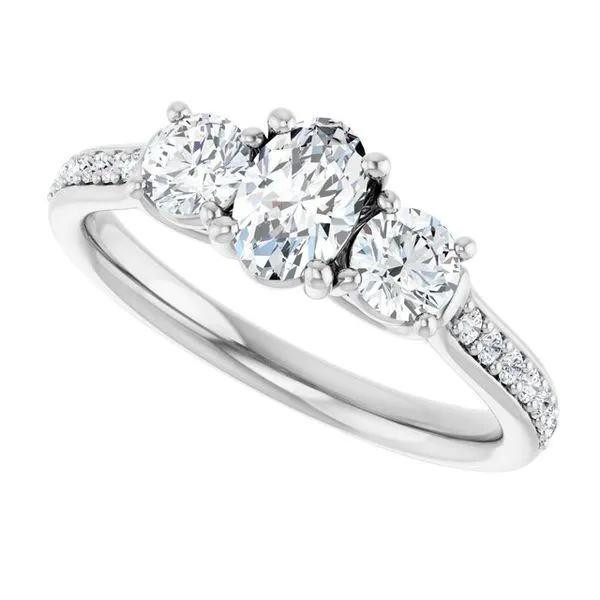 Three-Stone Engagement Ring Image 5 Natale Jewelers Sewell, NJ