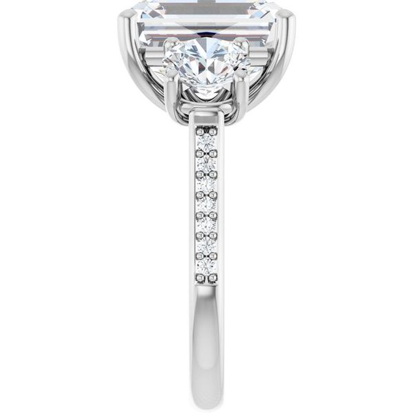 Three-Stone Engagement Ring Image 4 Austin's Fine Diamonds & Jewelry Lyndhurst, NJ
