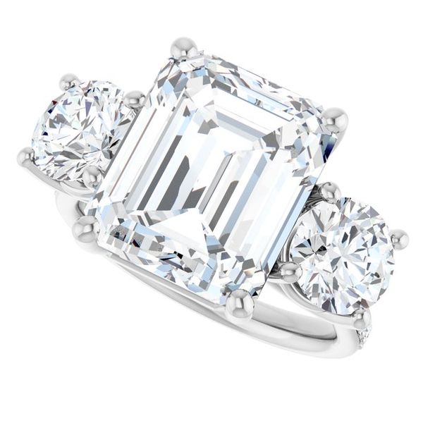 Three-Stone Engagement Ring Image 5 Austin's Fine Diamonds & Jewelry Lyndhurst, NJ