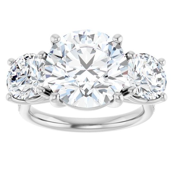 Three-Stone Engagement Ring Image 3 Natale Jewelers Sewell, NJ