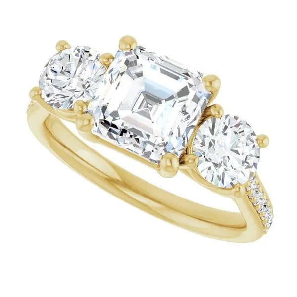 Three-Stone Engagement Ring Image 5 Natale Jewelers Sewell, NJ