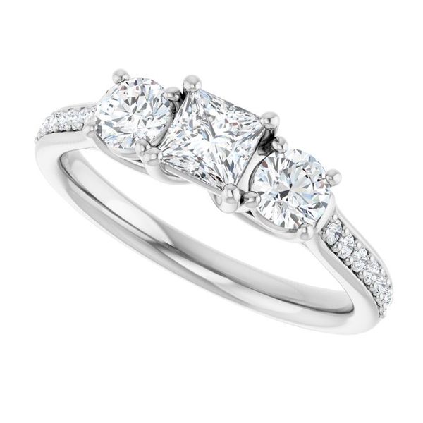 Three-Stone Engagement Ring Image 5 Natale Jewelers Sewell, NJ