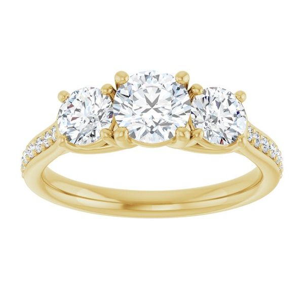 Three-Stone Engagement Ring Image 3 Natale Jewelers Sewell, NJ