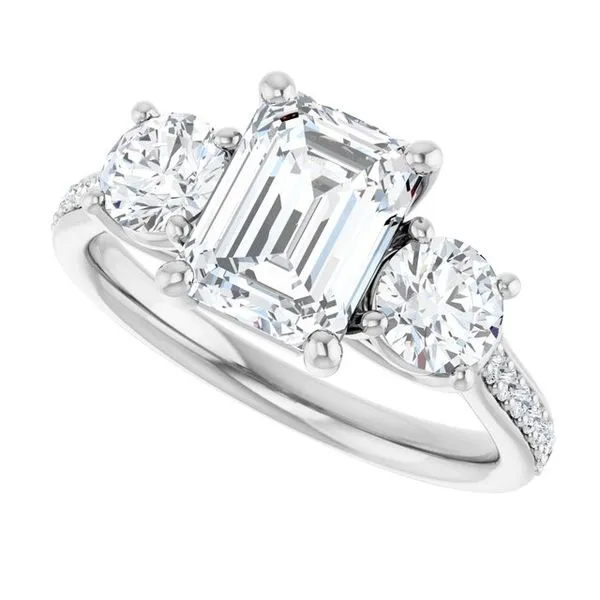 Three-Stone Engagement Ring Image 5 Natale Jewelers Sewell, NJ