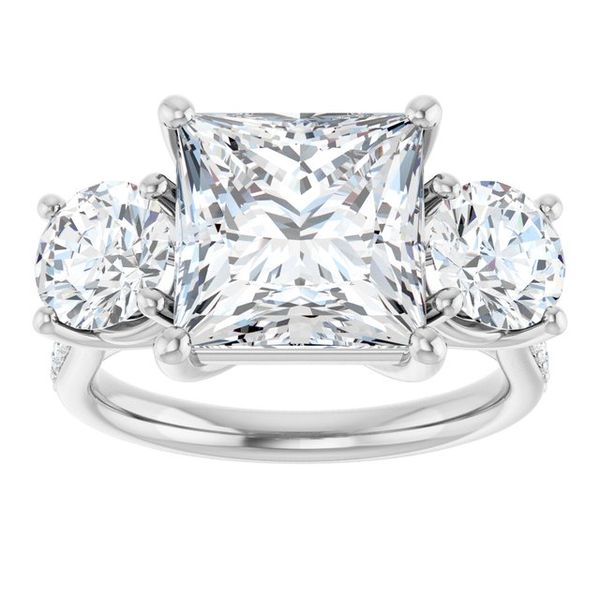 Three-Stone Engagement Ring Image 3 Natale Jewelers Sewell, NJ