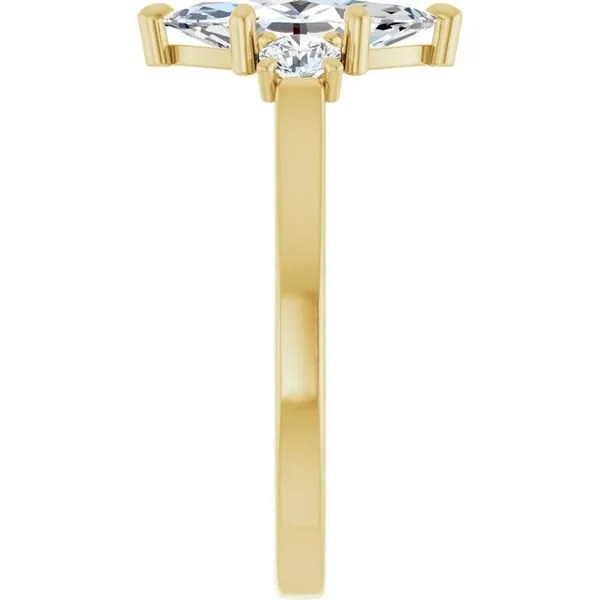 Three-Stone Sculptural Engagement Ring Image 4 Jewel Smiths Oklahoma City, OK