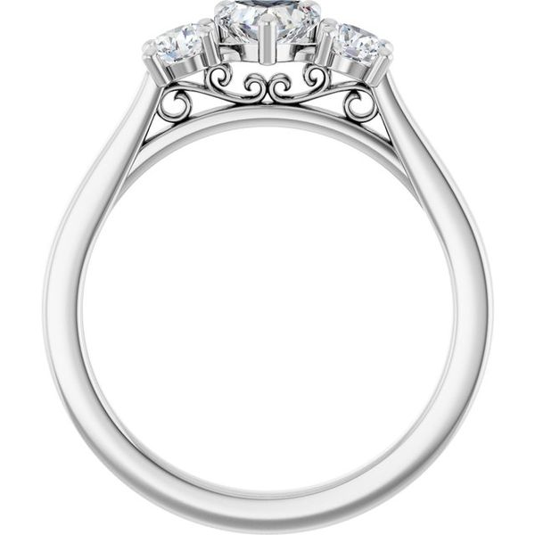 Three-Stone Sculptural Engagement Ring Image 2 Jewel Smiths Oklahoma City, OK