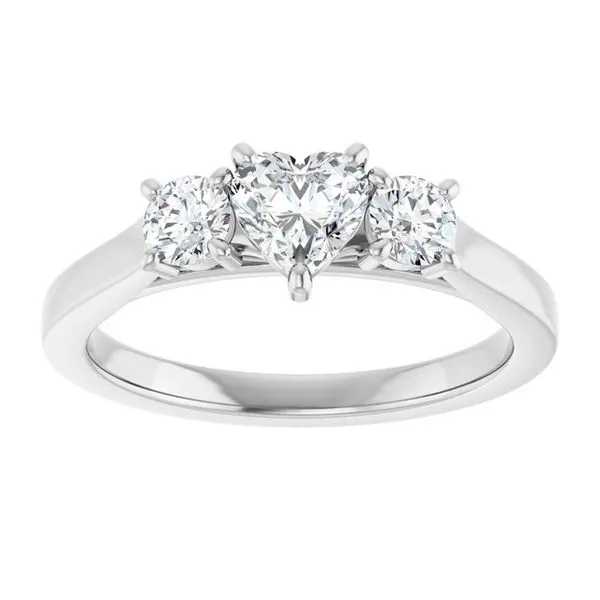 Three-Stone Sculptural Engagement Ring Image 3 Jewel Smiths Oklahoma City, OK