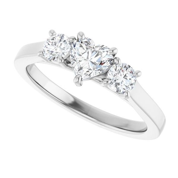 Three-Stone Sculptural Engagement Ring Image 5 Jewel Smiths Oklahoma City, OK