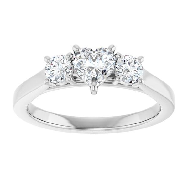 Three-Stone Sculptural Engagement Ring Image 3 Jewel Smiths Oklahoma City, OK