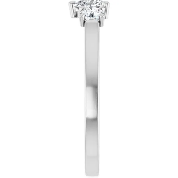 Three-Stone Sculptural Engagement Ring Image 4 Jewel Smiths Oklahoma City, OK