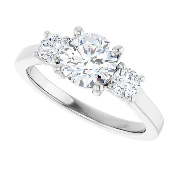 Three-Stone Sculptural Engagement Ring Image 5 Adler's Diamonds Saint Louis, MO