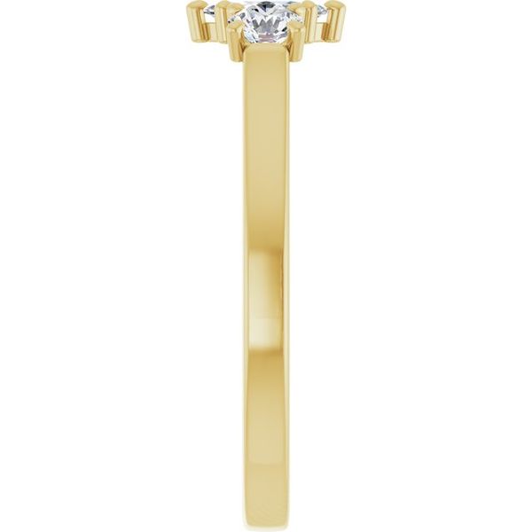 Three-Stone Sculptural Engagement Ring Image 4 The Jewelry Source El Segundo, CA