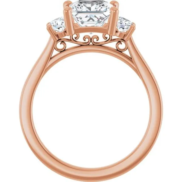 Three-Stone Sculptural Engagement Ring Image 2 Berilian Jewelers Folsom, CA