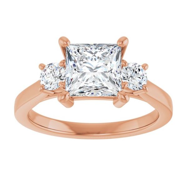 Three-Stone Sculptural Engagement Ring Image 3 Berilian Jewelers Folsom, CA