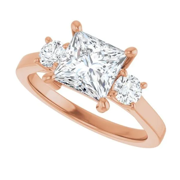Three-Stone Sculptural Engagement Ring Image 5 Berilian Jewelers Folsom, CA