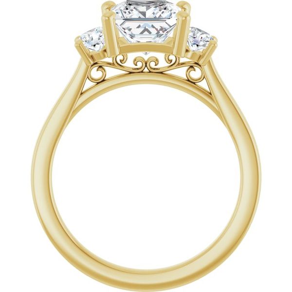 Three-Stone Sculptural Engagement Ring Image 2 The Jewelry Source El Segundo, CA